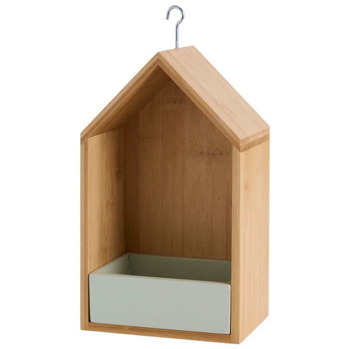 Grouw Comedero para Pájaros con Bandeja Extraíble, Altura 25 cm, Medidas 15x11 cm