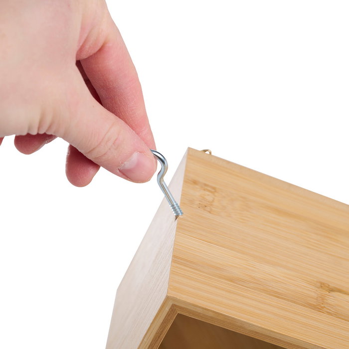 Grouw Comedero para Pájaros con Bandeja Extraíble, Altura 25 cm, Medidas 15x11 cm