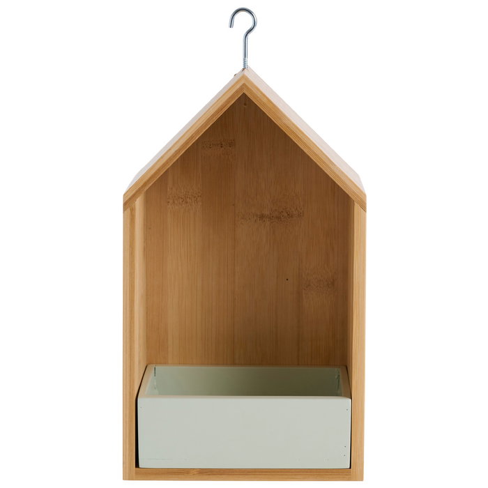 Grouw Comedero para Pájaros con Bandeja Extraíble, Altura 25 cm, Medidas 15x11 cm