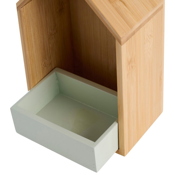 Grouw Comedero para Pájaros con Bandeja Extraíble, Altura 25 cm, Medidas 15x11 cm