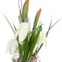 Ixia Planta Blanca Artificial de Decoración 7 x 7 x 20 cm (Pack de 4)