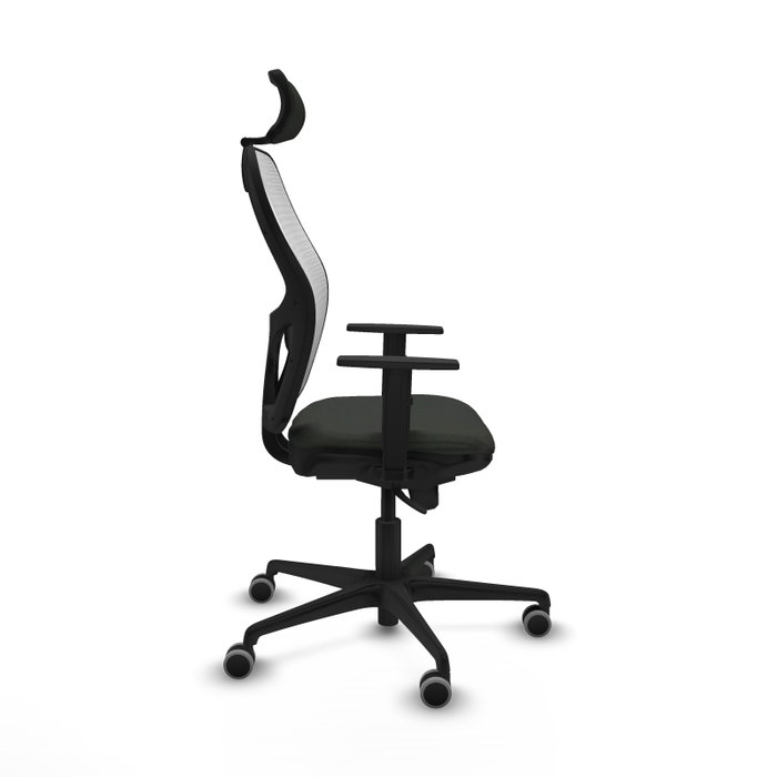 PIQUERAS Y CRESPO Silla de oficina Jorquera con mecanismo Sincro, Tela Negra y Malla Blanca PIQUERAS Y CRESPO Silla de oficina Jorquera con mecanismo Sincro, Tela Negra y Malla Blanca