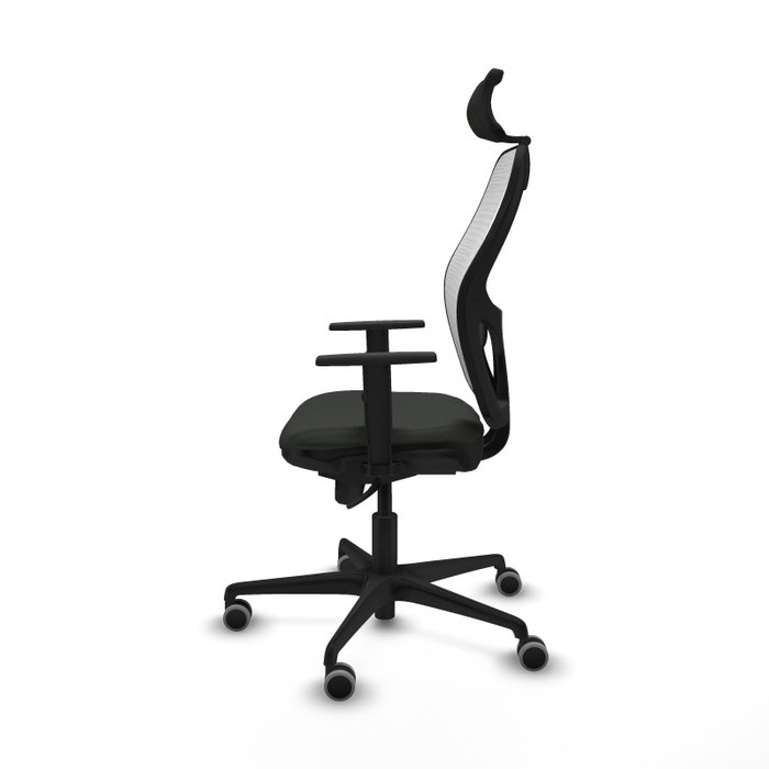 PIQUERAS Y CRESPO Silla de oficina Jorquera con mecanismo Sincro, Tela Negra y Malla Blanca PIQUERAS Y CRESPO Silla de oficina Jorquera con mecanismo Sincro, Tela Negra y Malla Blanca