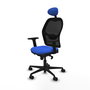 PIQUERAS Y CRESPO Silla de oficina Jorquera con mecanismo Sincro, Azul y Negro
