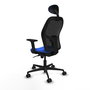 PIQUERAS Y CRESPO Silla de oficina Jorquera con mecanismo Sincro, Azul y Negro