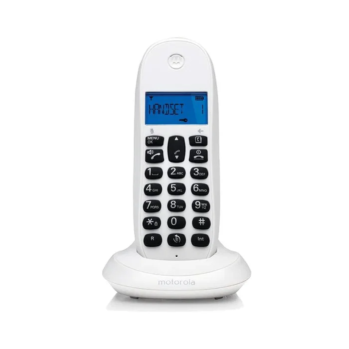 Motorola c1001cb+ Teléfono Inalámbrico con Contestador en Color Blanco