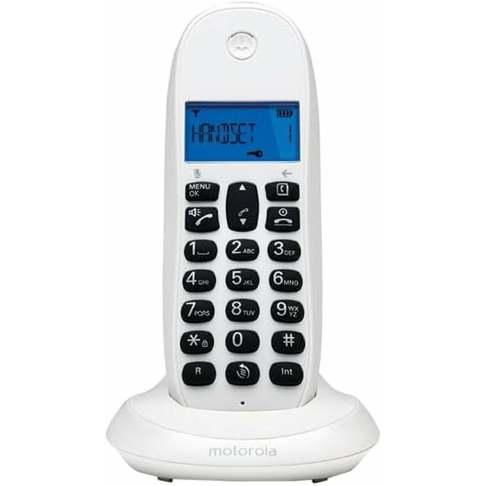 Motorola c1001cb+ Teléfono Inalámbrico con Contestador en Color Blanco