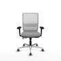 PIQUERAS Y CRESPO Silla de oficina Haches con mecanismo Sincro/Traslack, Gris y Blanco