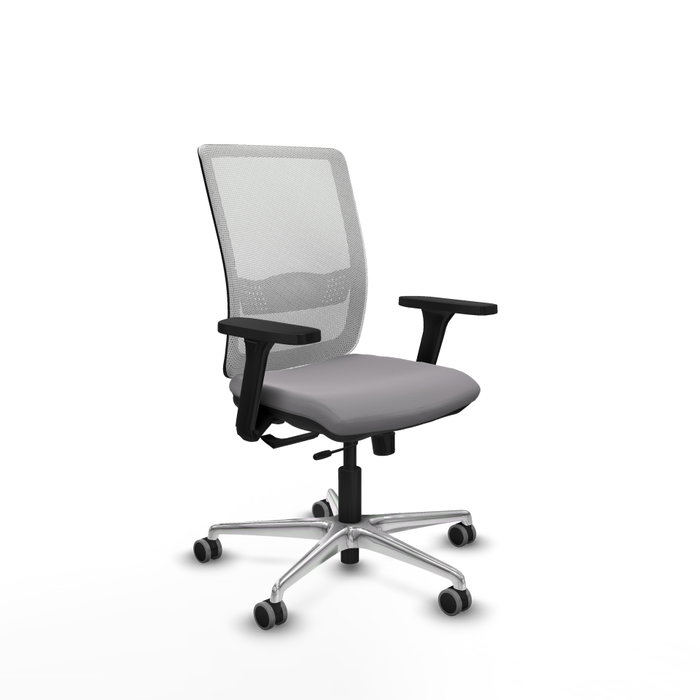 PIQUERAS Y CRESPO Silla de oficina Haches con mecanismo Sincro/Traslack, Gris y Blanco PIQUERAS Y CRESPO Silla de oficina Haches con mecanismo Sincro/Traslack, Gris y Blanco