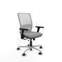 PIQUERAS Y CRESPO Silla de oficina Haches con mecanismo Sincro/Traslack, Gris y Blanco