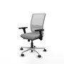 PIQUERAS Y CRESPO Silla de oficina Haches con mecanismo Sincro/Traslack, Gris y Blanco