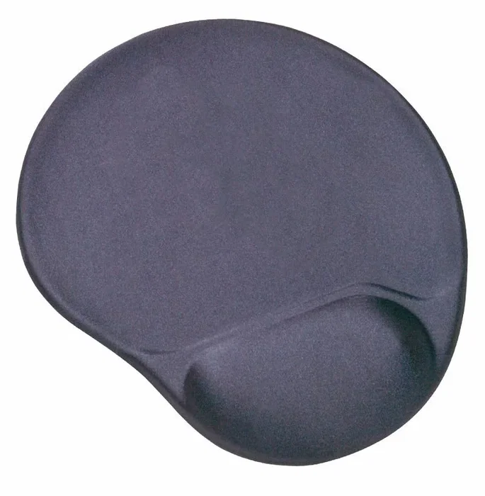 BESTLINE INF-55006 Alfombrilla para Ratón con Reposamuñecas de Gel, Base Antideslizante, Diseño Ergonómico, Color Gris