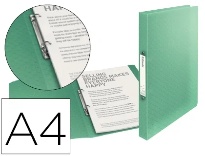 Esselte Carpeta de Anillas Colour Breeze Verde A4 Set de 4