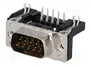 HARTING Conector D-Sub 9 pines macho THT angular 90°