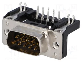 HARTING Conector D-Sub 9 pines macho THT angular 90°