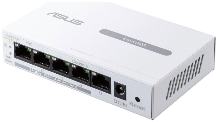 ASUS ExpertWiFi EBP15 Switch Gestionado 5 Puertos Gigabit PoE Blanco