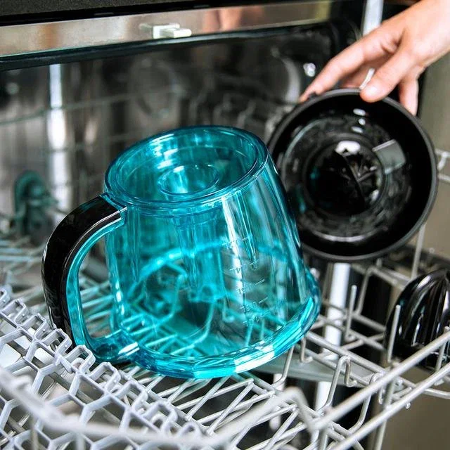 CECOTEC Exprimidor Zitrus Easy White V, Exprimidor Lenta Automático, 40W, 2 Conos, 1L, Negro/Azul/Acero Inoxidable