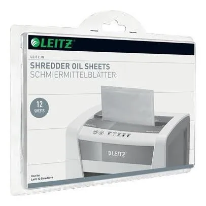 Leitz Pack de 12 hojas lubricantes para destructoras Leitz Pack de 12 hojas lubricantes para destructoras
