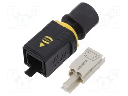 HARTING Conector industrial rectangular macho de 4 pines