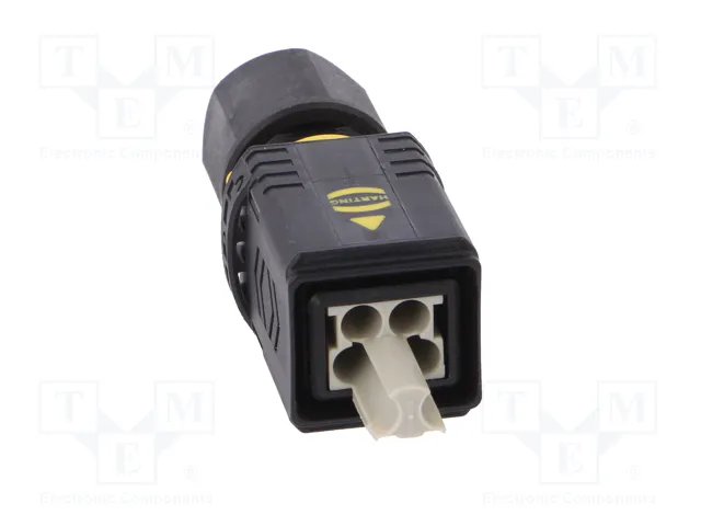 HARTING Conector industrial rectangular macho de 4 pines
