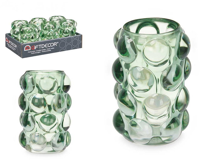 Giftdecor Portavela Bola Verde 8.4x12.5x8.4 cm (Set de 12) Giftdecor Portavela Bola Verde 8.4x12.5x8.4 cm (Set de 12)