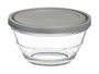 Vivalto Set 5 Fiambreras Redondas Gris 22x22x12cm Cristal 2.4L 1.1L 600ML 280ML 180ML (Set de 6)