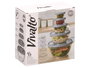 Vivalto Set 5 Fiambreras Redondas Gris 22x22x12cm Cristal 2.4L 1.1L 600ML 280ML 180ML (Set de 6)