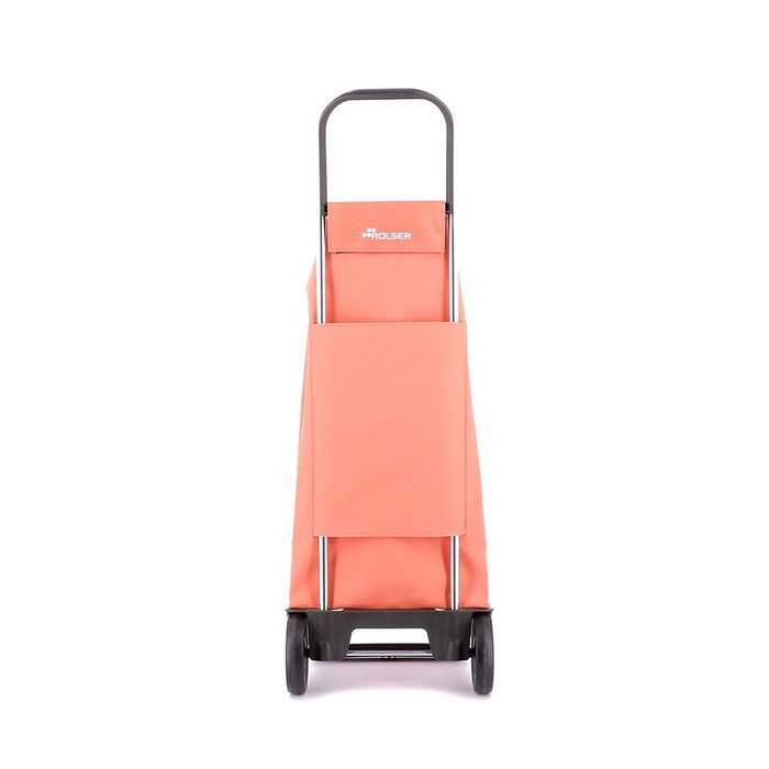 Rolser Jet LN Joy - Carro de la Compra Plegable, 2 Ruedas, 40 Litros, Asa Ergonómica, Base Abatible, Aluminio, Color Coral