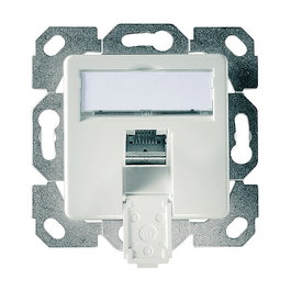 Telegärtner AMJ45 Anschlussdose ISO/IEC Cat.6A 8 KUp/50, alpinweiß