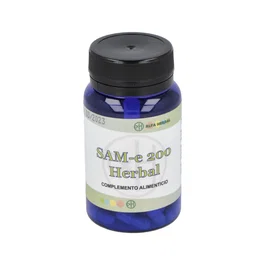 ALFA HERBAL SAMe (S-Adenosilmetionina) 200 mg - 30 Cápsulas - Complemento para Ánimo, Articulaciones y Soporte Hepático