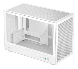DeepCool CH260 WH - Caja de PC Micro Torre Blanco, Compatible con micro-ATX, Mini-ITX, para Gaming, con Ventana Lateral de Vidrio Templado y Soporte para Radiador 360mm