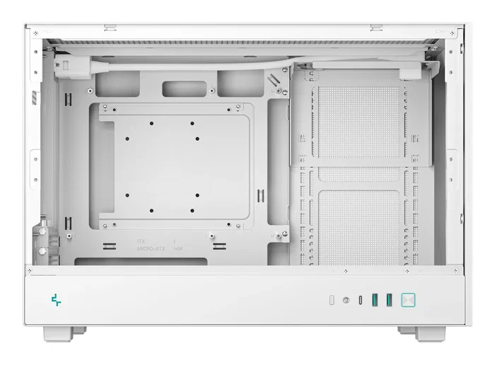 DeepCool CH260 WH - Caja de PC Micro Torre Blanco, Compatible con micro-ATX, Mini-ITX, para Gaming, con Ventana Lateral de Vidrio Templado y Soporte para Radiador 360mm
