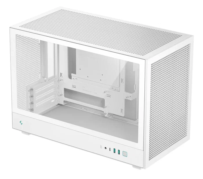 DeepCool CH260 WH - Caja de PC Micro Torre Blanco, Compatible con micro-ATX, Mini-ITX, para Gaming, con Ventana Lateral de Vidrio Templado y Soporte para Radiador 360mm