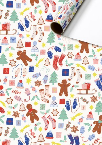 Papel De Regalo Rollo Stewo 0,7X2 M Navidad Marioka (Set de 6)