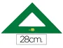 Liderpapel Escuadra de Acrílico Verde 28 cm