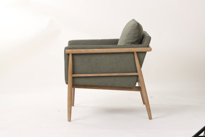 DKD Home Decor Butaca Horeca en Fresno con Poliéster, Color Verde, 73.5 x 70 x 71 cm - Pack de 2 Unidades