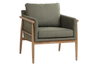 DKD Home Decor Butaca Horeca en Fresno con Poliéster, Color Verde, 73.5 x 70 x 71 cm - Pack de 2 Unidades