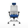 PIQUERAS Y CRESPO Silla de oficina Horna Azul y Blanco