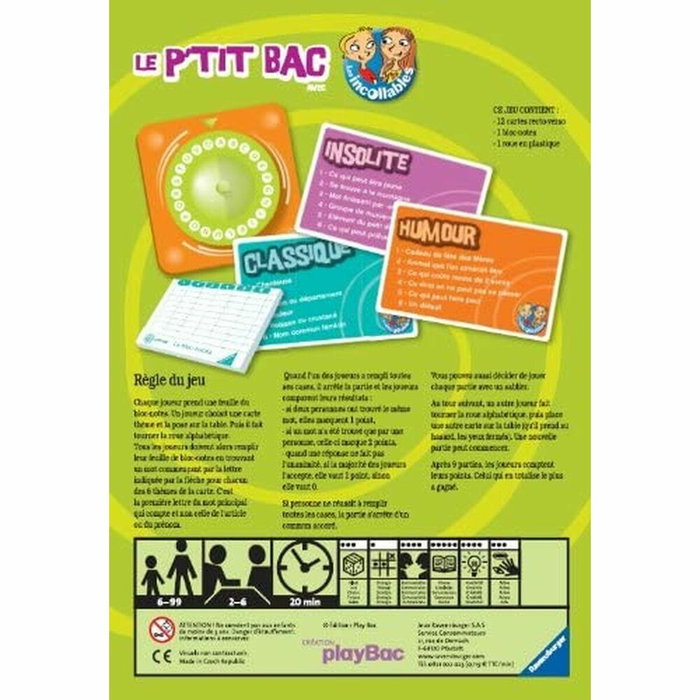 Ravensburger LES INCOLLABLES Juego de mesa Le Petit Bac