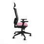 PIQUERAS Y CRESPO Silla de oficina Horna Rosa y Gris con Mecanismo Sincro