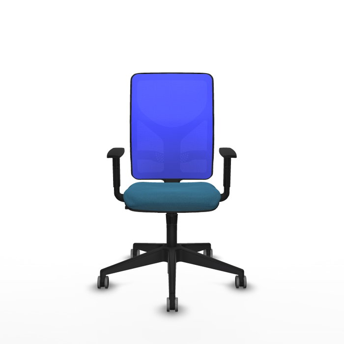 PIQUERAS Y CRESPO Silla de oficina Motilla con mecanismo Sincro, Verde petróleo y Azul