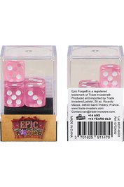 Sas Trade Invaders Juego de 5 Dados de 6 Caras Rosa Transparente
