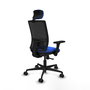 PIQUERAS Y CRESPO Silla de oficina Yunquera con mecanismo Sincro, Azul y Negro