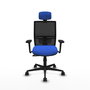 PIQUERAS Y CRESPO Silla de oficina Yunquera con mecanismo Sincro, Azul y Negro