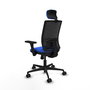 PIQUERAS Y CRESPO Silla de oficina Yunquera con mecanismo Sincro, Azul y Negro