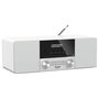 TechniSat Digitradio 3 - Radio digital personal DAB+/FM con Bluetooth 4.1, pantalla OLED, 20W, control remoto, color blanco/acero inoxidable, 230V