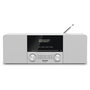 TechniSat Digitradio 3 - Radio digital personal DAB+/FM con Bluetooth 4.1, pantalla OLED, 20W, control remoto, color blanco/acero inoxidable, 230V
