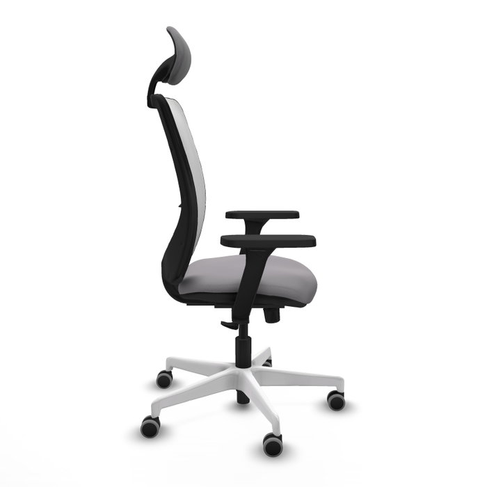 PIQUERAS Y CRESPO Silla de oficina Zulema Gris y Blanco con mecanismo Sincro