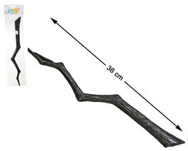 Varita Mágica Negra Retorcida 36 cm Para Bruja o Hechicero