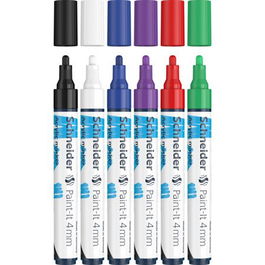 Marcador Acrylic Schneider Paint-It 320 Conico (4 Mm) Estuche 6